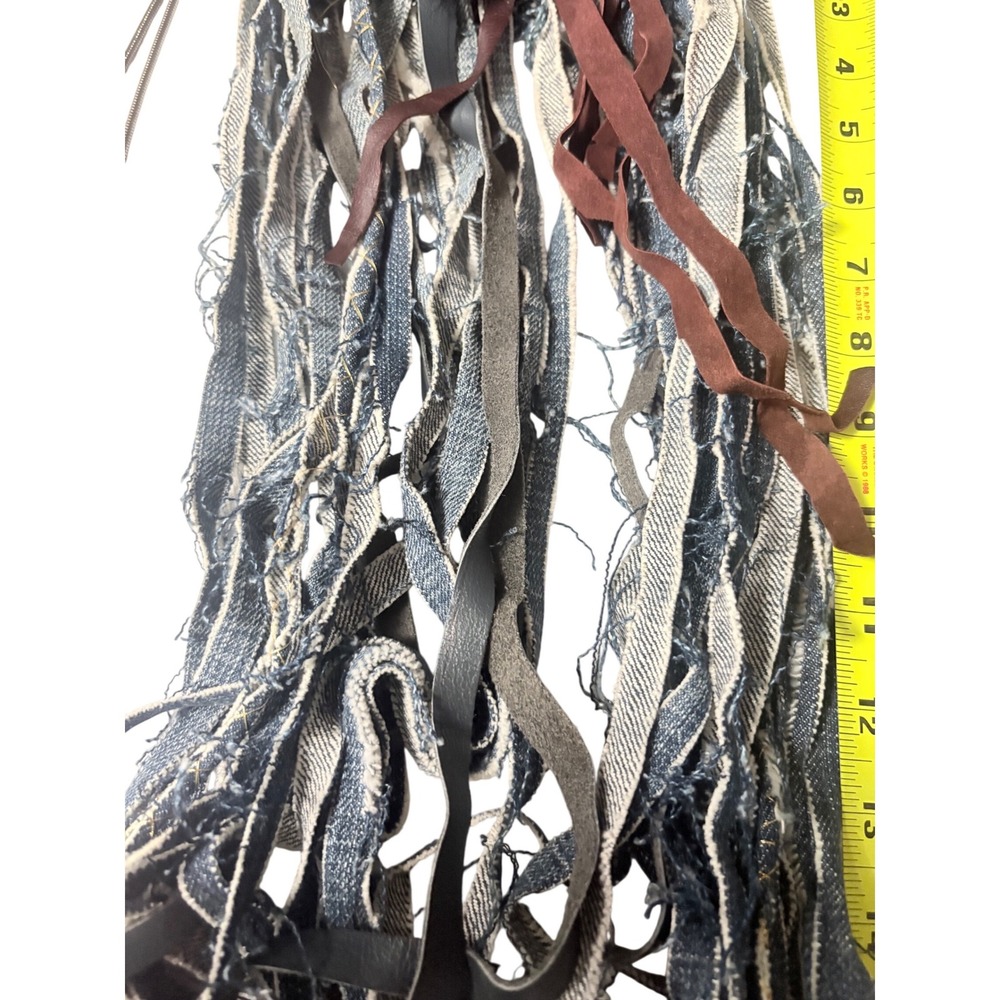 MAME Bespoke Reworked Vintage Beaded‎ Crossbody Bag Fringe & Mink Tail firm - Picture 9 of 15